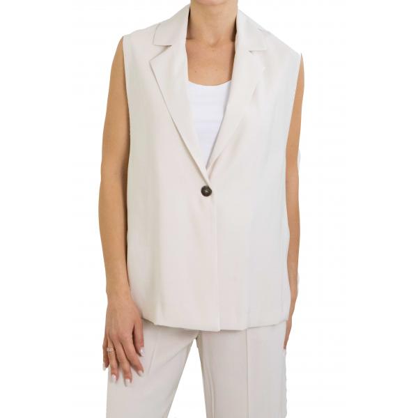 Gilet con bottone in viscosa Options